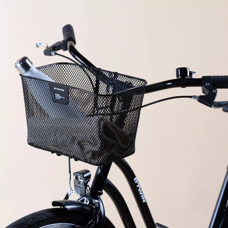 Корзина для велосипеда передняя чёрная Btwin 100