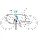 Замок велосипедный U-образный чёрный Btwin 500