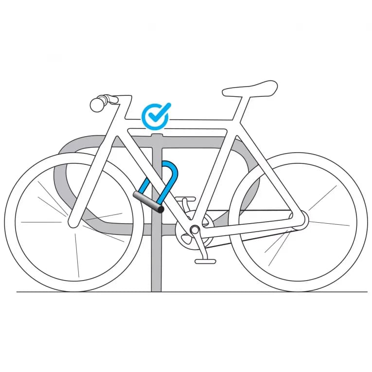 Замок велосипедный U-образный чёрный Btwin 500