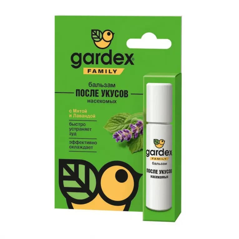 Бальзам после укусов насекомых роликовый 7мл Gardex Familiy