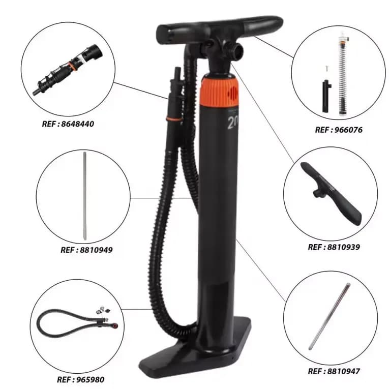 Насос двойного действия для SUP-доски и каяка 20 PSI чёрный Itiwit 100