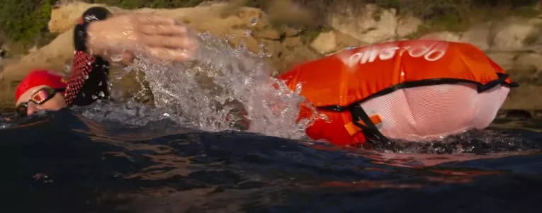 Буй плавательный для открытой воды оранжевый Nabaiji 100