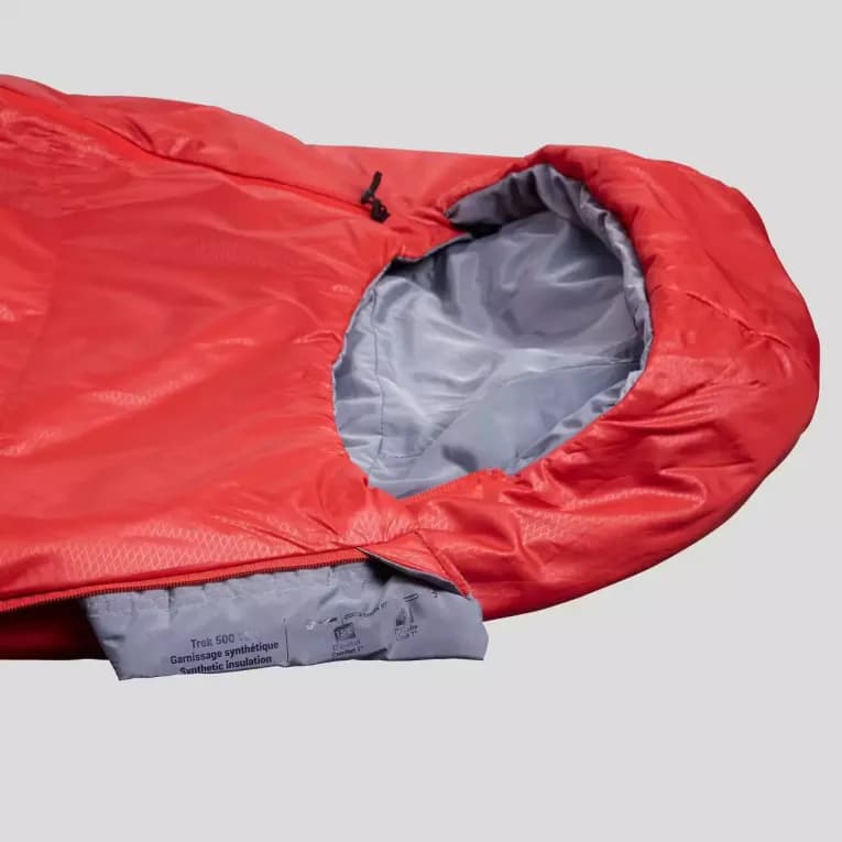 Спальный мешок треккинговый 15°C красный Forclaz MT 500