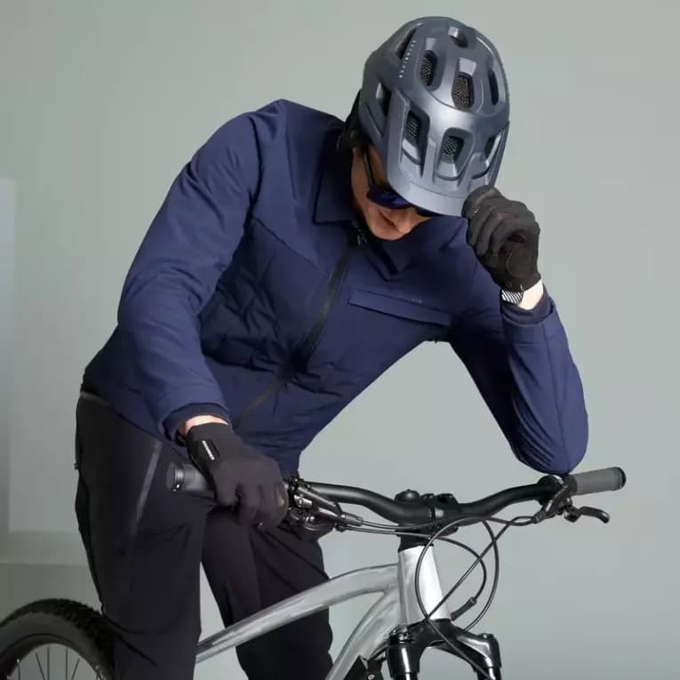 Шлем велосипедный тёмно-синий Rockrider ST 500 All Seasons