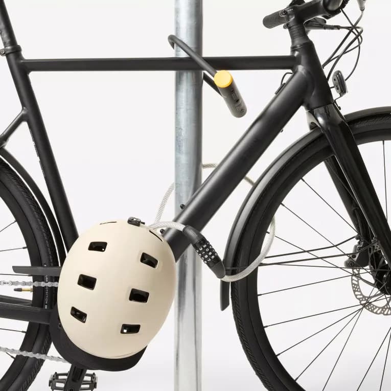 Трос велосипедный с кодовым замком чёрный Btwin 100