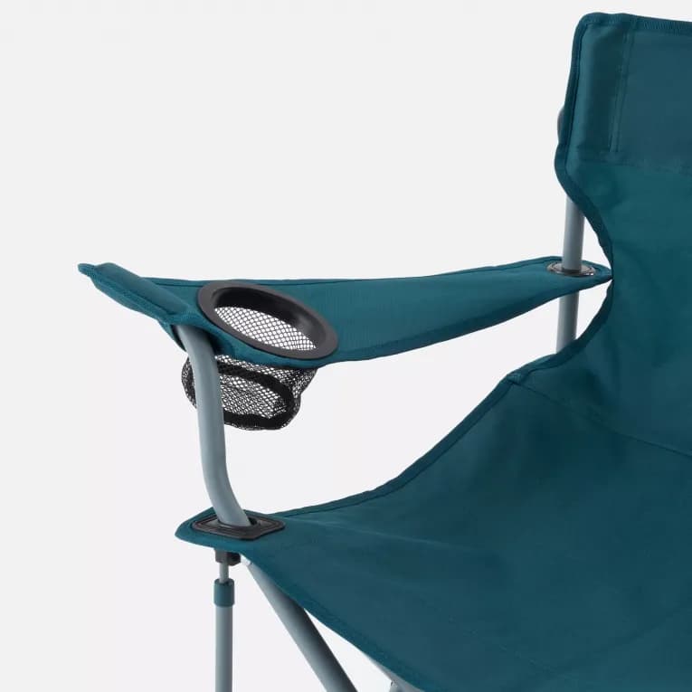 Кресло складное кемпинговое синее Quechua 500 XXL