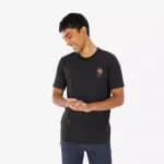 Футболка для походов мужская чёрная Quechua NH100