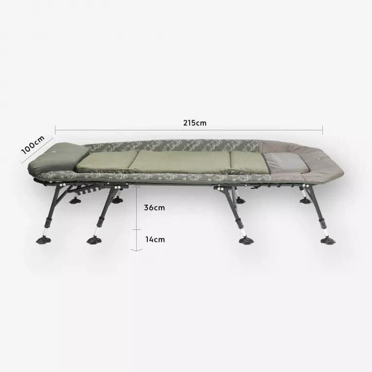 Раскладушка карповая тёмно-зелёная Caperlan Bedchair 900 Morphoz