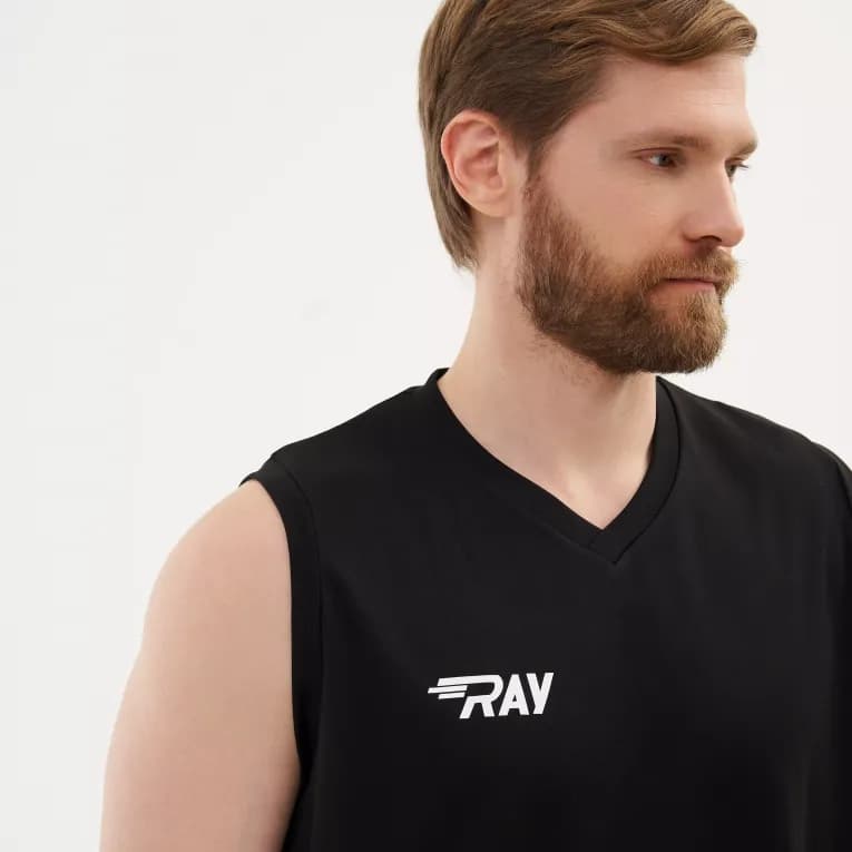 Майка баскетбольная чёрная Ray
