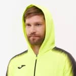 Лонгслив для бега на полной молнии мужской с капюшоном желтый Joma Elite XI