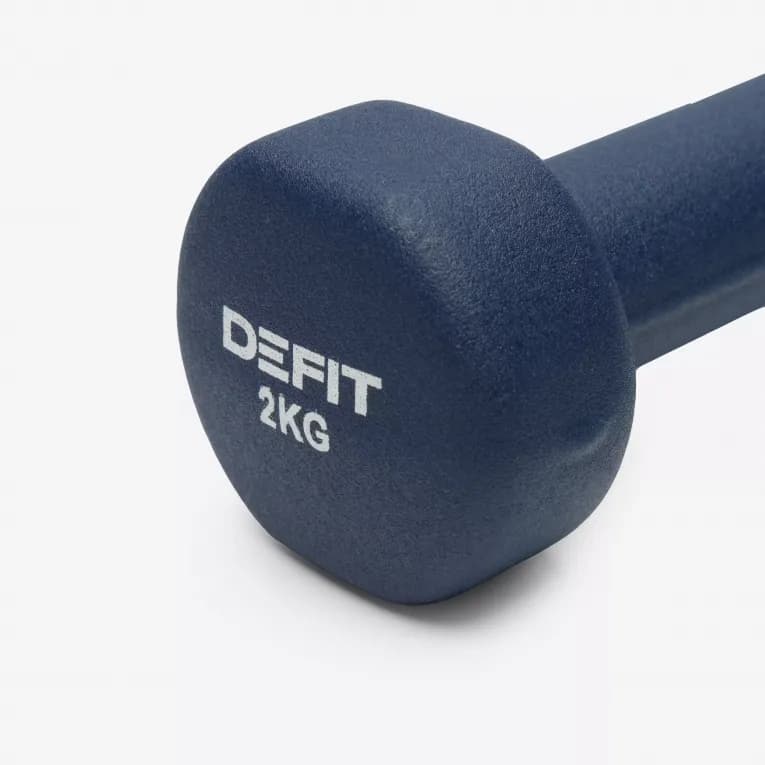 Гантели 2 кг неопреновые 2 кг 2 шт. голубые Defit 100