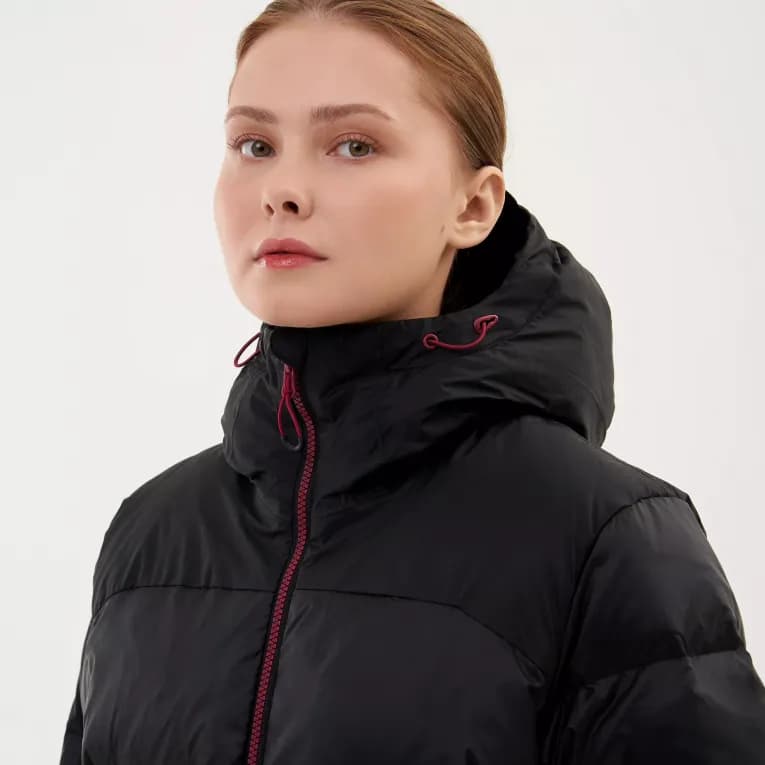 Пуховик утепленный женский черный Deway SH900