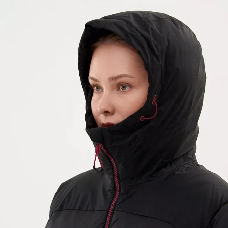 Пуховик утепленный женский черный Deway SH900