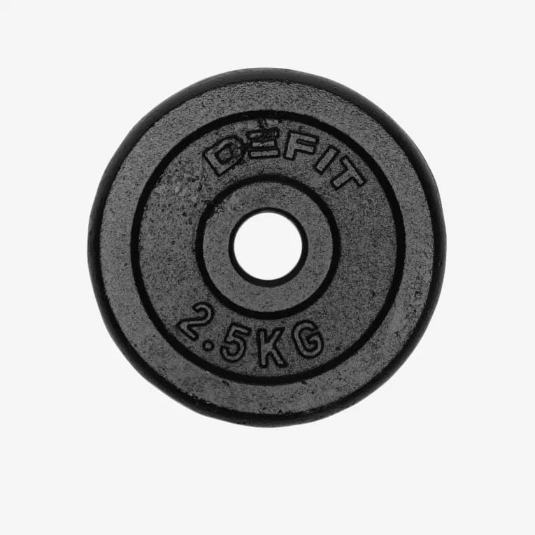 Диск для тяжелой атлетики 2,5кг чёрный Defit 100
