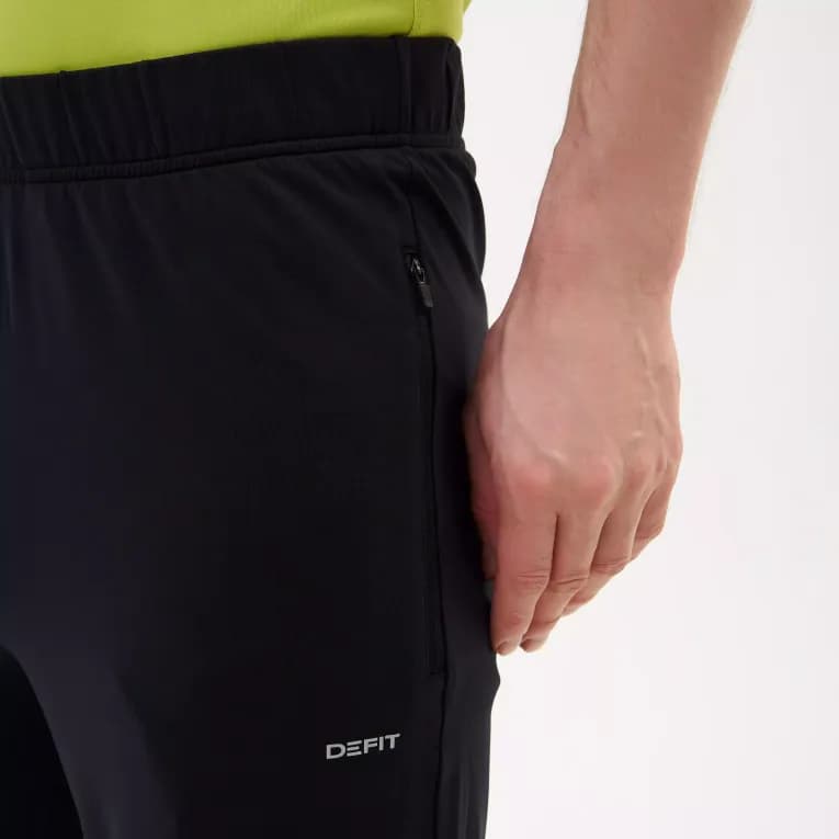 Брюки для бега мужские чёрные Defit Run Warm 100