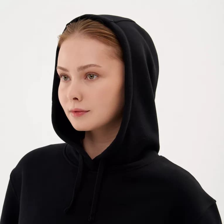 Худи женское черное Defit 500