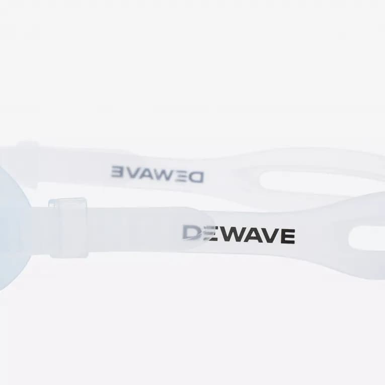 Очки для плавания для взрослых бело-голубые Dewave 100