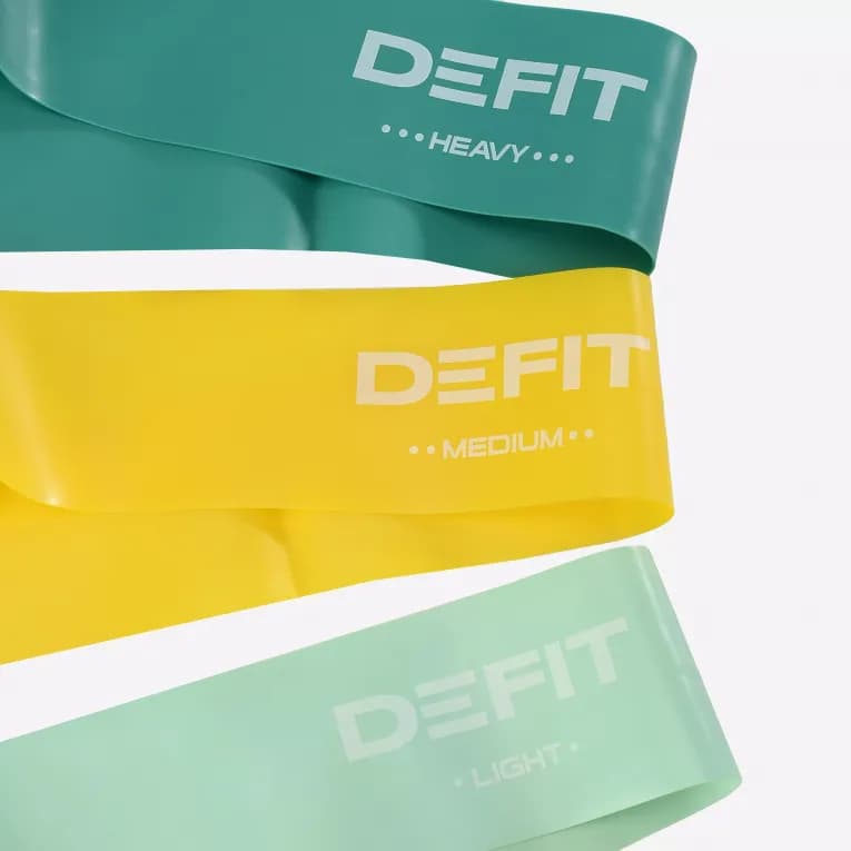 Резинки для фитнеса и пилатеса набор 3шт Defit 100