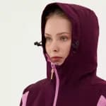 Куртка горнолыжная женская бордовая Deway 300