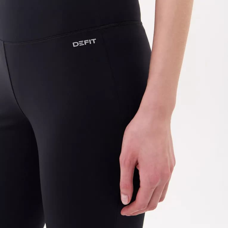 Легинсы прямого кроя женские черные Defit 100
