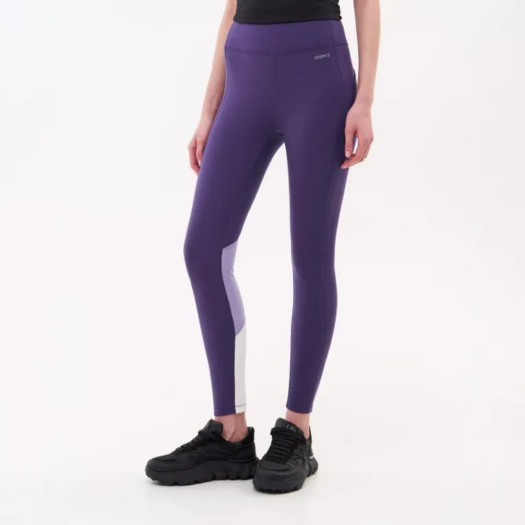 Легинсы для фитнеса женские фиолетовые Defit 300