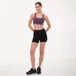 Шорты для фитнеса женские черные Defit 500