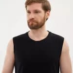 Майка для фитнеса мужская черная Defit 500