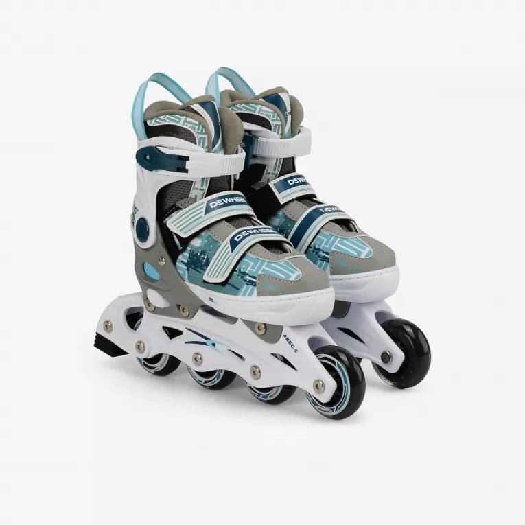 Роликовые коньки детские 2в1 серые Dewheel 500