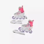 Роликовые коньки детские 2в1 белые Dewheel 500