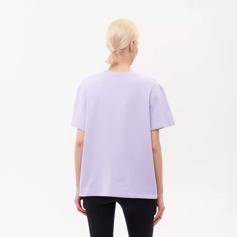 Футболка женская лиловая Defit Oversize 500
