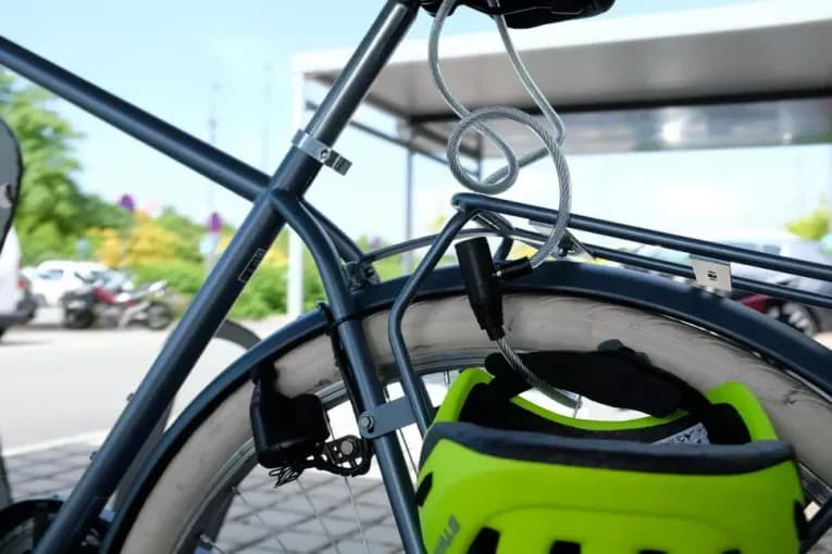 Замок для велосипеда с крючом серый Btwin Elops 100
