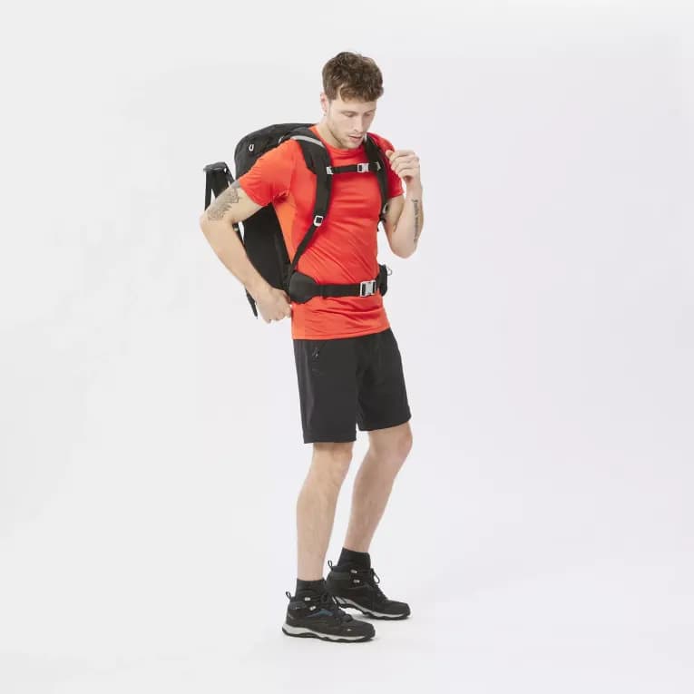 Футболка для походов мужская оранжевая 100 Quechua