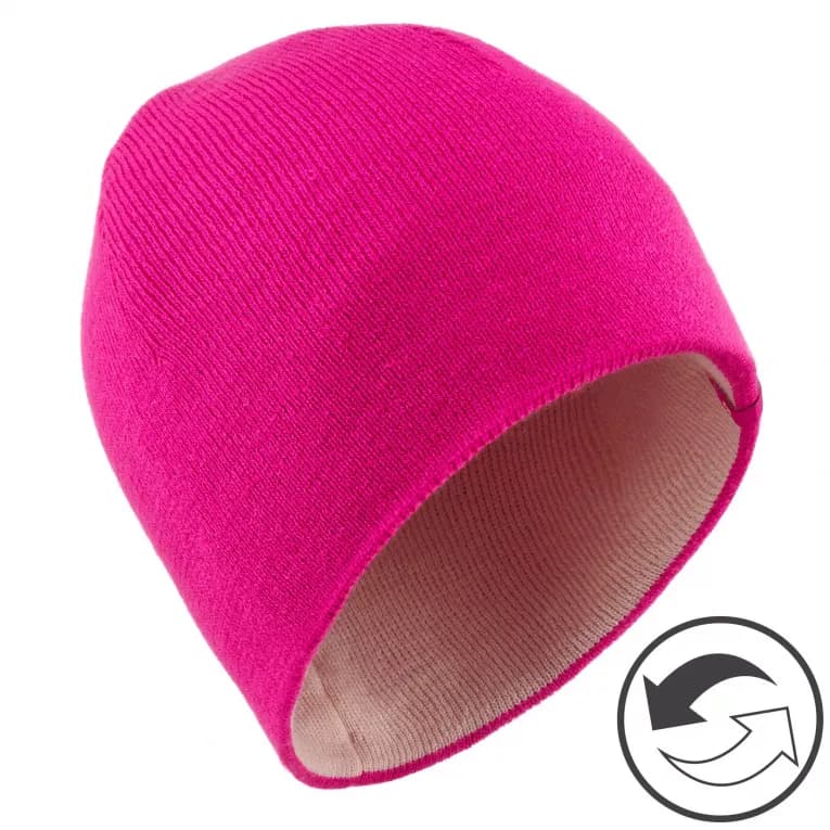 Шапка двухсторонняя детская розовая Wedze Reverse 100