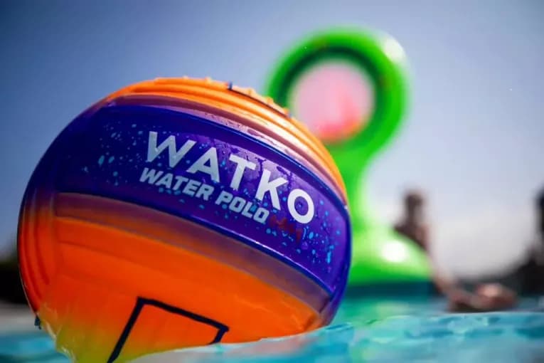 Мяч для водного поло резиновый оранжевый Watko Sunset 100