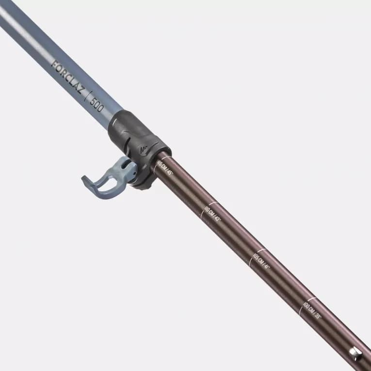 Палка треккинговая 1шт с легкой регулировкой серая Forсlaz MT500