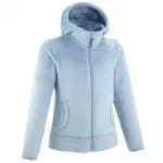Кофта флисовая для девочек голубая 500 Quechua