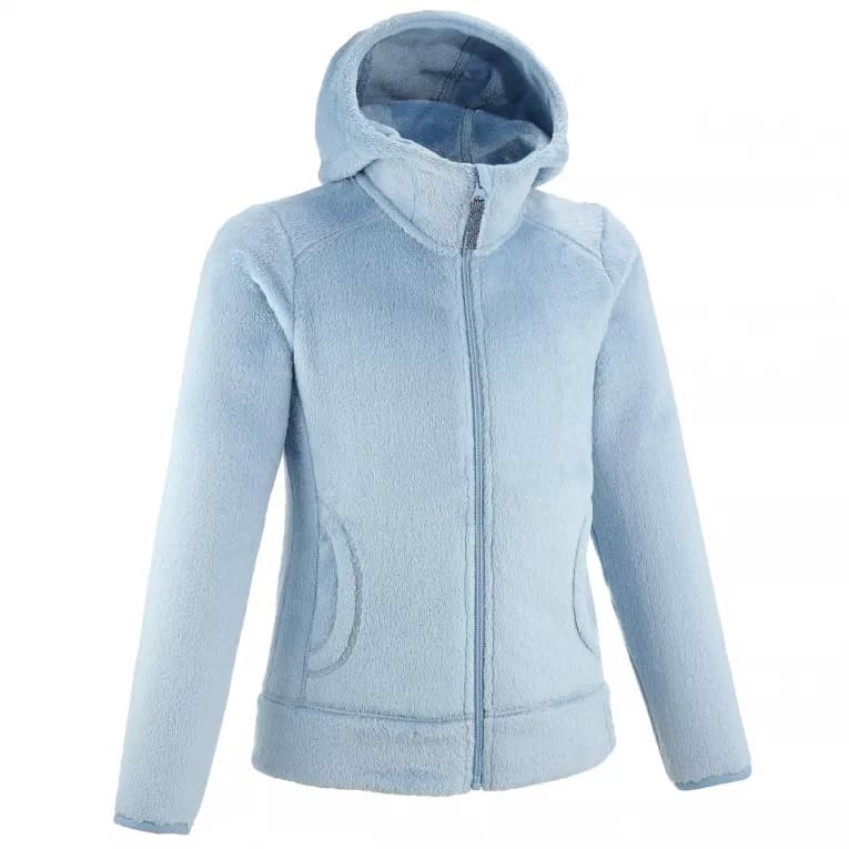 Кофта флисовая для девочек голубая 500 Quechua