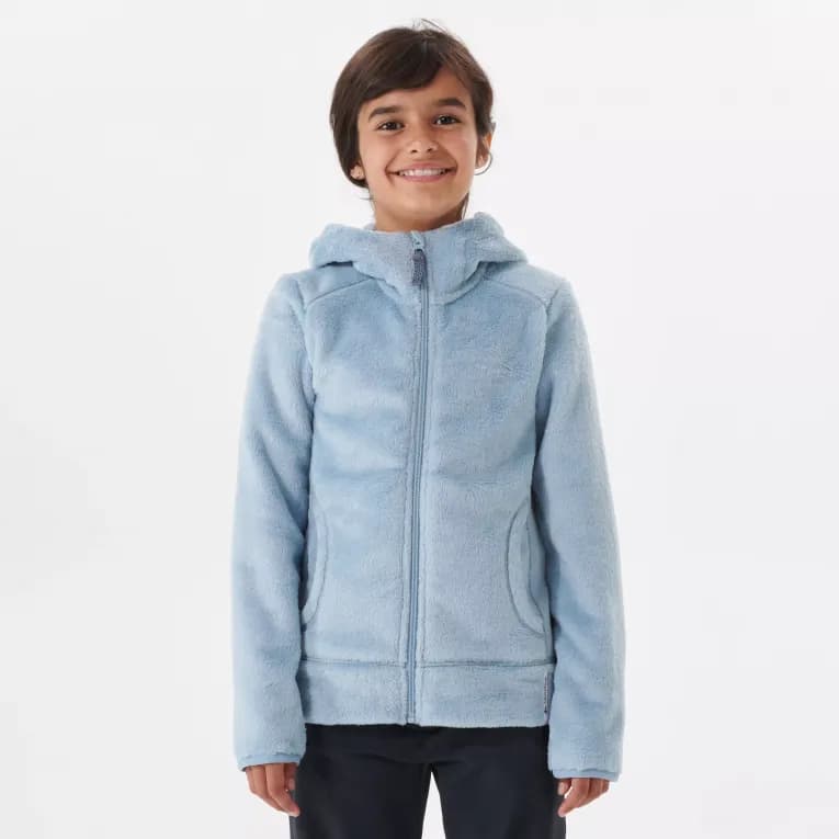Кофта флисовая для девочек голубая 500 Quechua