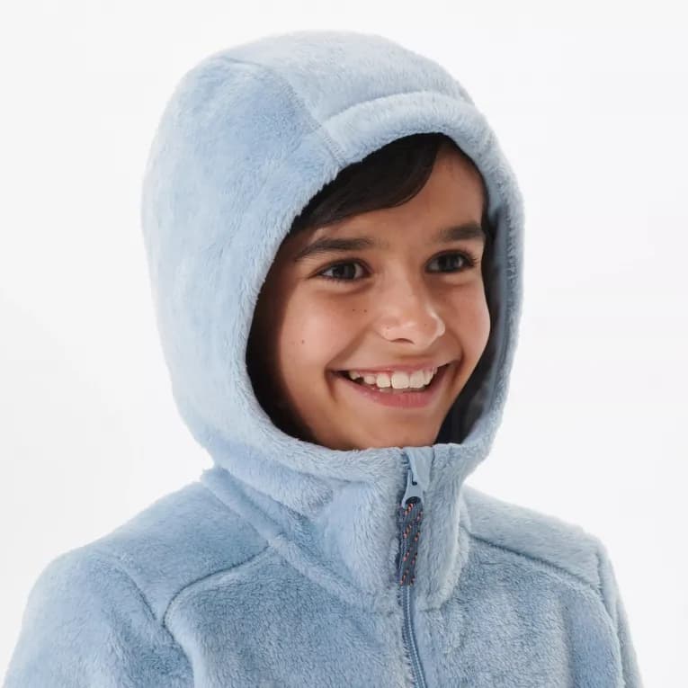 Кофта флисовая для девочек голубая 500 Quechua