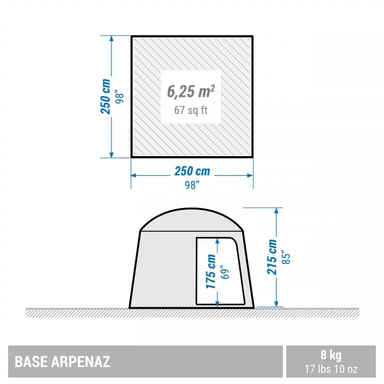 Шатер для кемпинга на 6 человек Quechua  Arpenaz Base