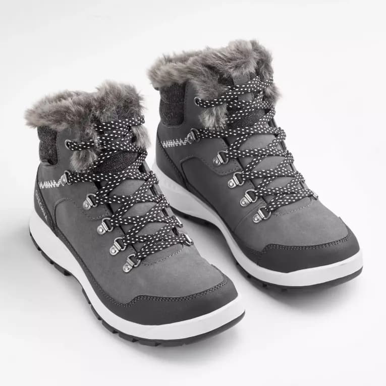 Ботинки зимние женские серые Quechua SH500