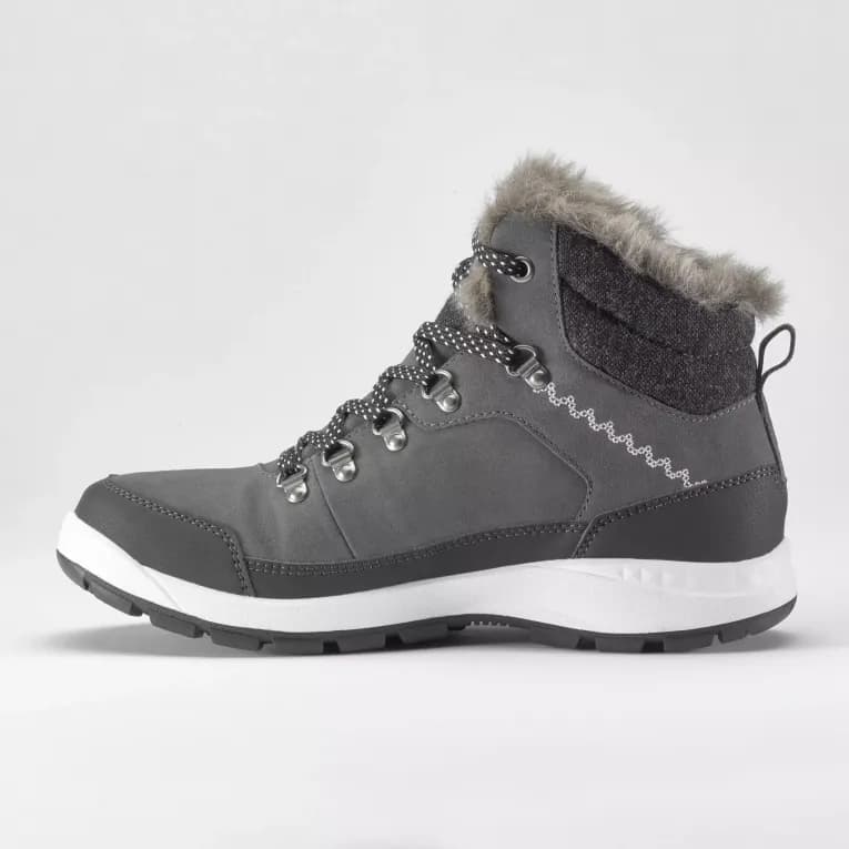 Ботинки зимние женские серые Quechua SH500