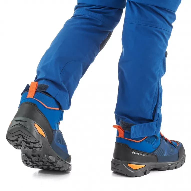 Кроссовки походные для детей сине-оранжевые Quechua MH120 MID