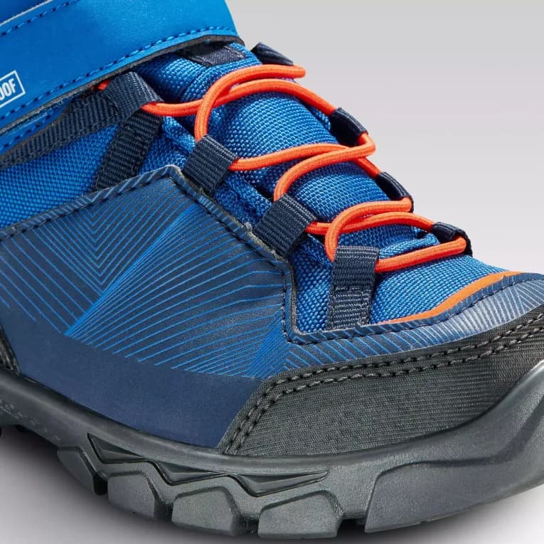 Кроссовки походные для детей сине-оранжевые Quechua MH120 MID
