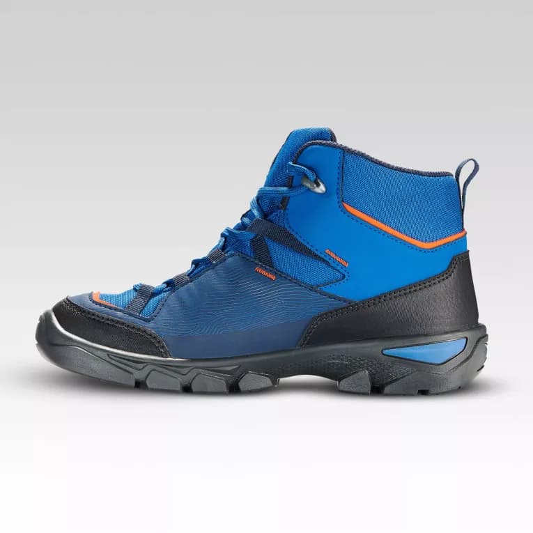 Кроссовки походные для детей синие Quechua MH120 MID