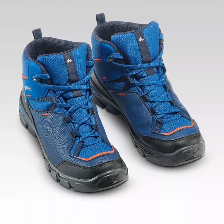 Кроссовки походные для детей синие Quechua MH120 MID
