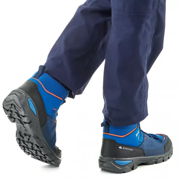 Кроссовки походные для детей синие Quechua MH120 MID