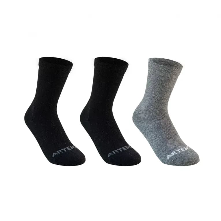 Носки для тенниса 3 пары чёрные/серые Artengo RS160