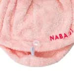 Полотенце для волос из микрофибры мягкое розовое Nabaiji 100