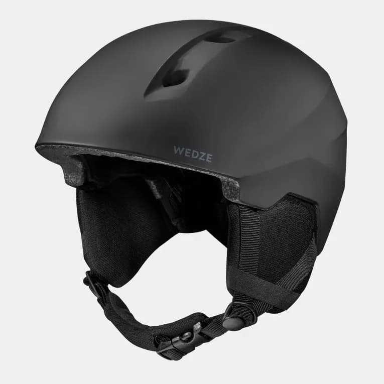 Шлем горнолыжный для взрослых чёрный Wedze PST 500
